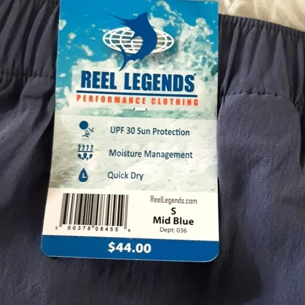 Reel Legend Nylon‎ Blue Active Sports Shorts S 28x14